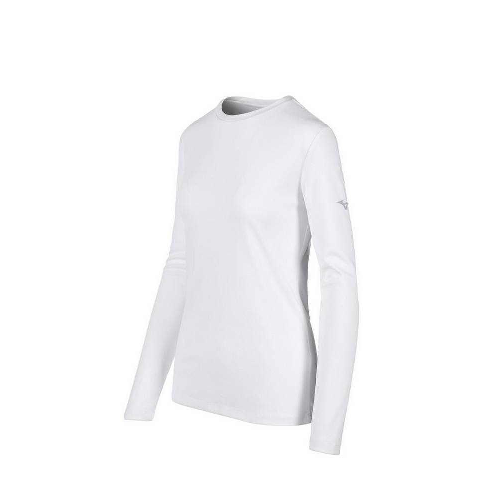 Mizuno Women's Long Sleeve T-Shirts White (530044-CLX)